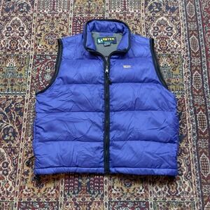 VTG Rare 90s‎ Eddie Bauer EbTek dark blue goose down filled zip up puffer vest L